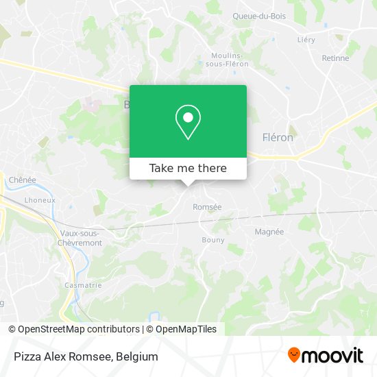 Pizza Alex Romsee map