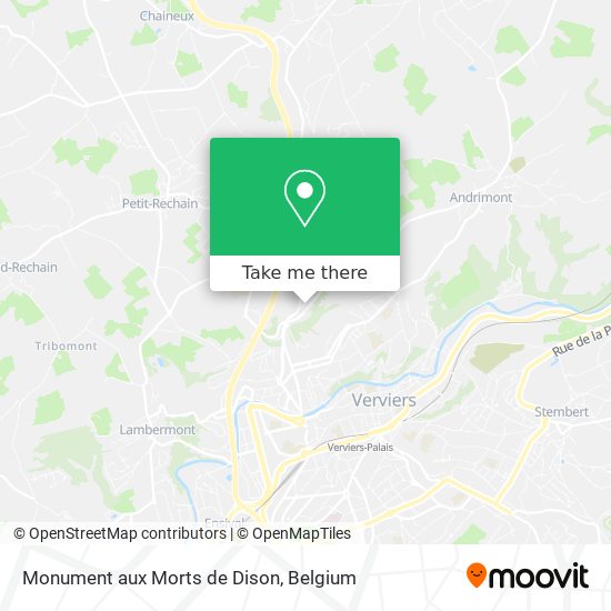Monument aux Morts de Dison map