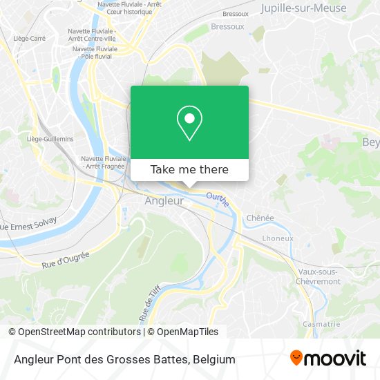 Angleur Pont des Grosses Battes map