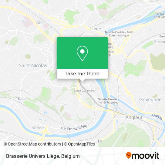 Brasserie Univers Liège map