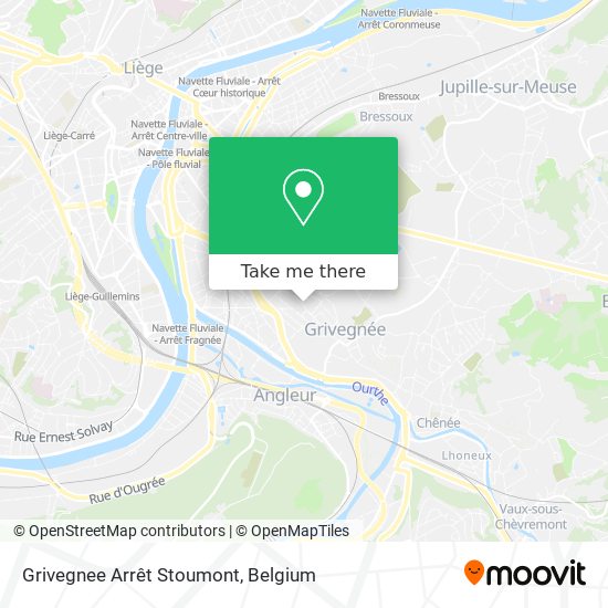 Grivegnee Arrêt Stoumont map