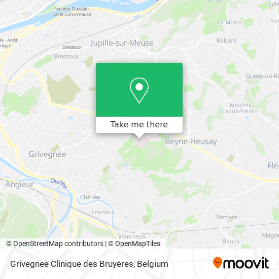 Grivegnee Clinique des Bruyères map