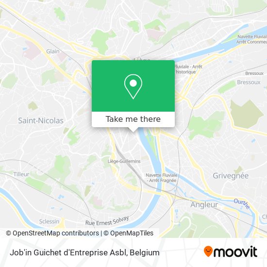 Job'in Guichet d'Entreprise Asbl map