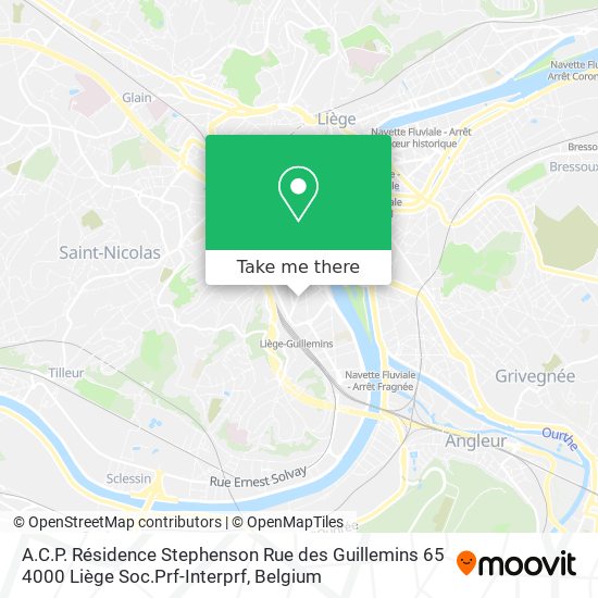 A.C.P. Résidence Stephenson Rue des Guillemins 65 4000 Liège Soc.Prf-Interprf plan
