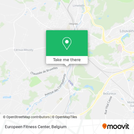 Europeen Fitness Center map