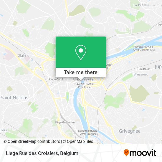 Liege Rue des Croisiers map