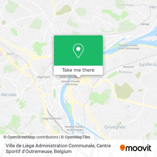 Ville de Liège Administration Communale, Centre Sportif d'Outremeuse map