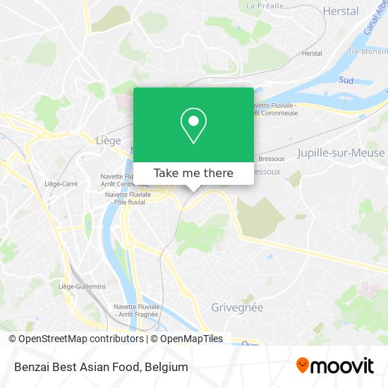 Benzai Best Asian Food map