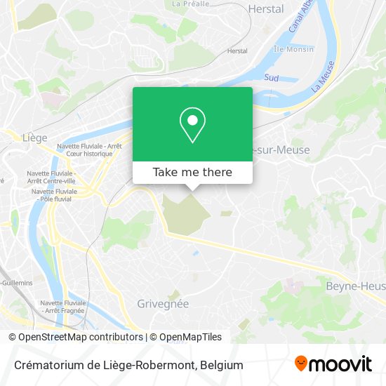 Crématorium de Liège-Robermont map