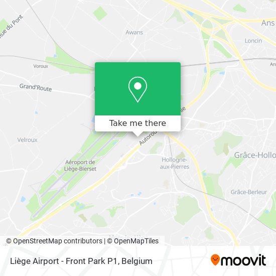 Liège Airport - Front Park P1 plan