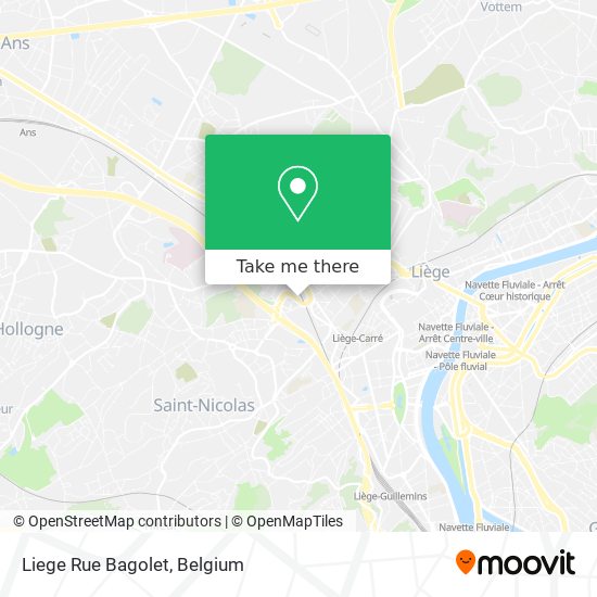 Liege Rue Bagolet plan