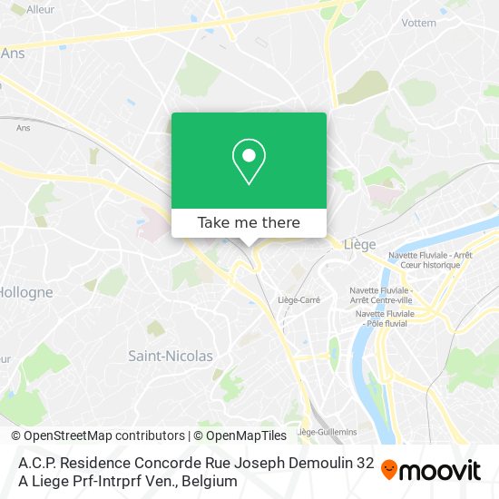 A.C.P. Residence Concorde Rue Joseph Demoulin 32 A Liege Prf-Intrprf Ven. plan