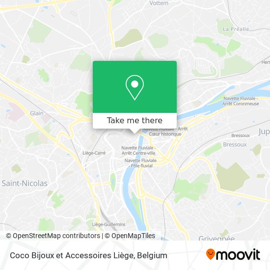 Coco Bijoux et Accessoires Liège map