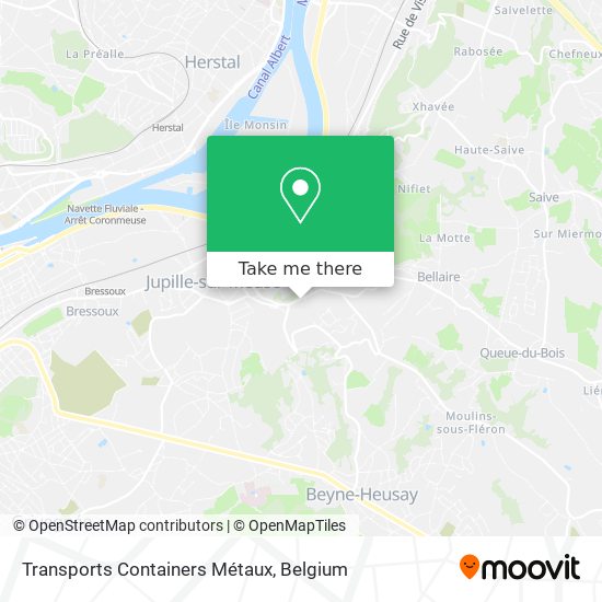 Transports Containers Métaux map