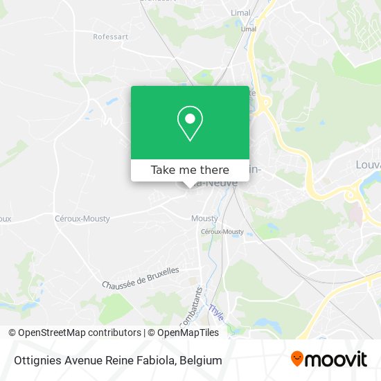 Ottignies Avenue Reine Fabiola map