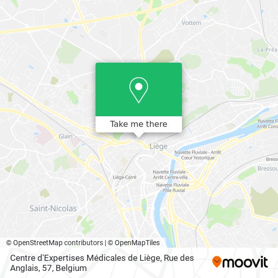 Centre d'Expertises Médicales de Liège, Rue des Anglais, 57 plan