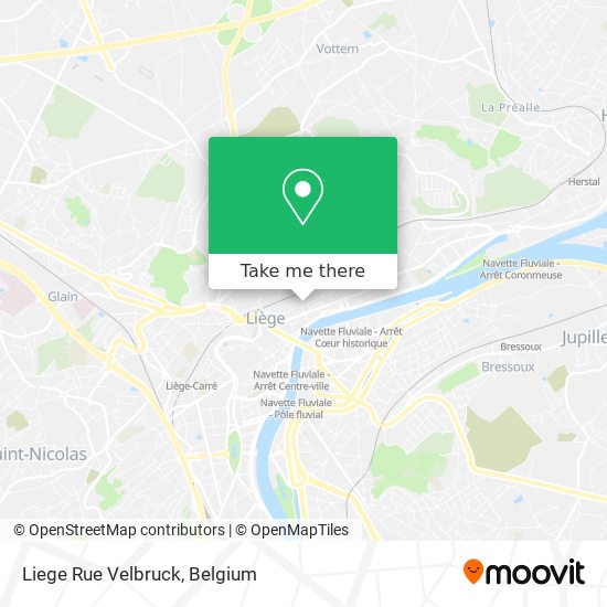 Liege Rue Velbruck map