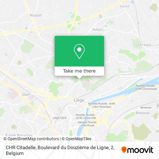CHR Citadelle, Boulevard du Douzième de Ligne, 2 map
