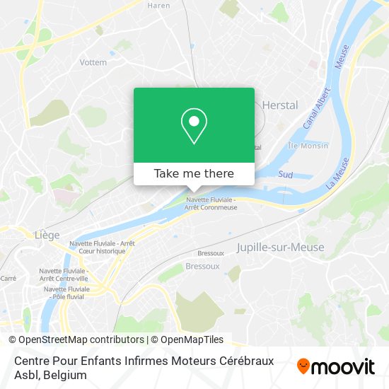 Centre Pour Enfants Infirmes Moteurs Cérébraux Asbl map