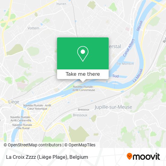 La Croix Zzzz (Liège Plage) map