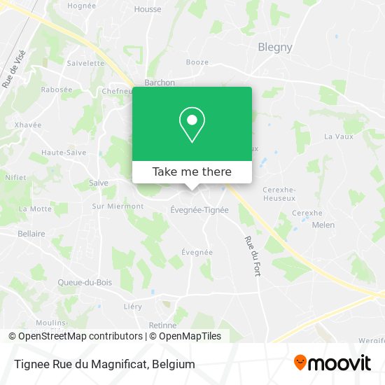 Tignee Rue du Magnificat map