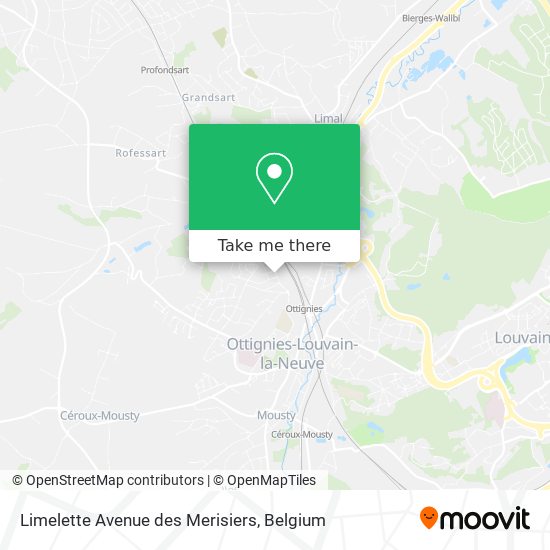 Limelette Avenue des Merisiers map