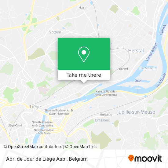 Abri de Jour de Liège Asbl map