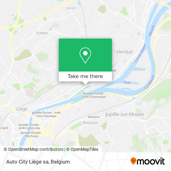 Auto City Liège sa map