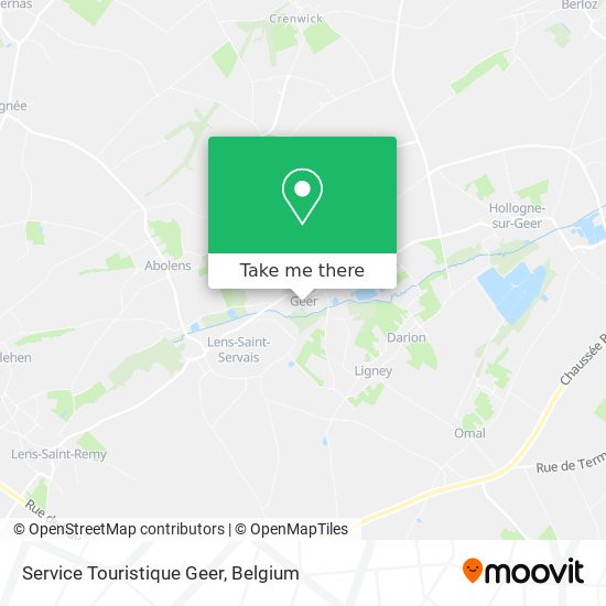 Service Touristique Geer map