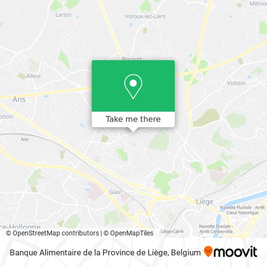Banque Alimentaire de la Province de Liège plan
