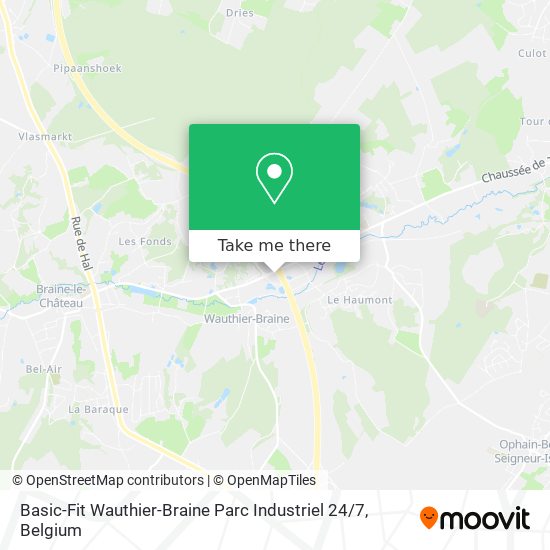 Basic-Fit Wauthier-Braine Parc Industriel 24 / 7 map