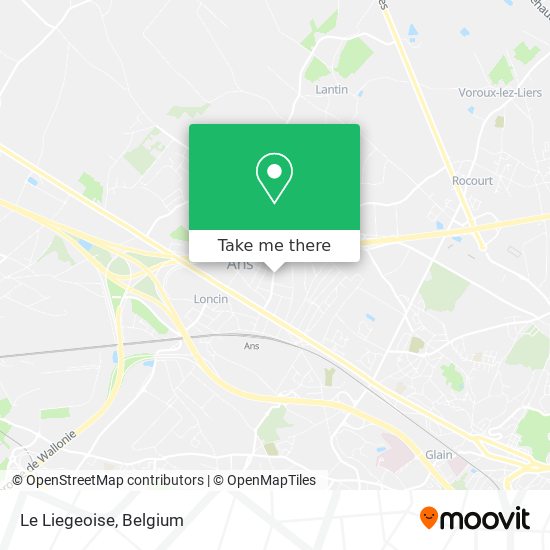 Le Liegeoise map