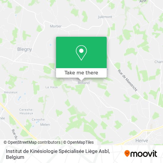 Institut de Kinésiologie Spécialisée Liège Asbl map