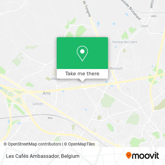 Les Cafés Ambassador map