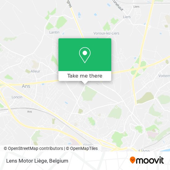 Lens Motor Liège map