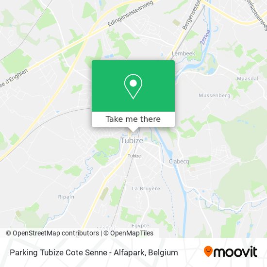 Parking Tubize Cote Senne - Alfapark map