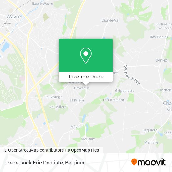 Pepersack Eric Dentiste map