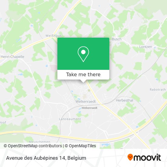 Avenue des Aubépines 14 map