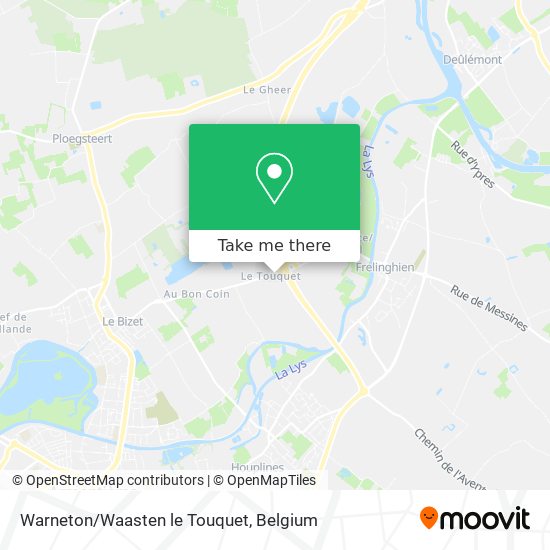Warneton/Waasten le Touquet map