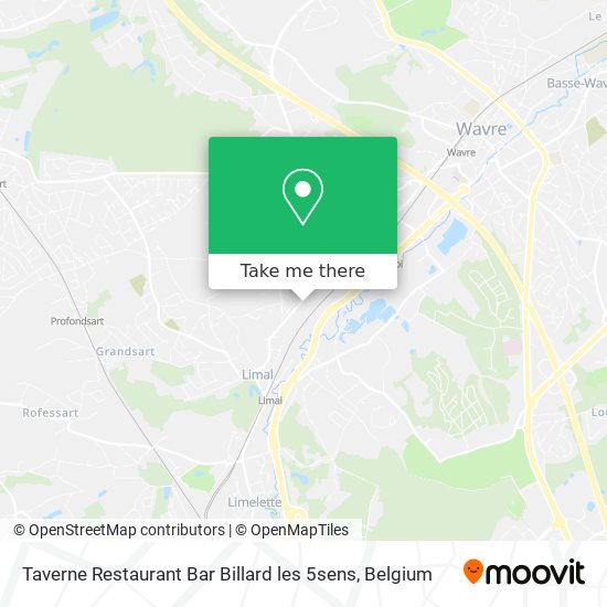 Taverne Restaurant Bar Billard les 5sens map