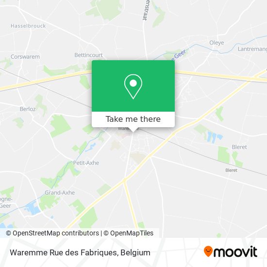 Waremme Rue des Fabriques map