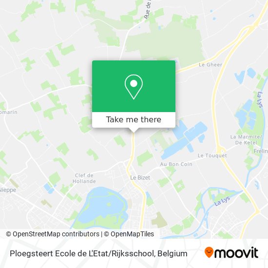 Ploegsteert Ecole de L'Etat / Rijksschool map