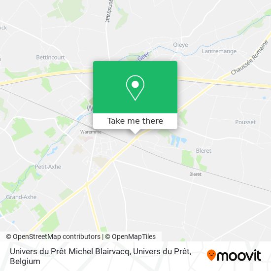Univers du Prêt Michel Blairvacq, Univers du Prêt map