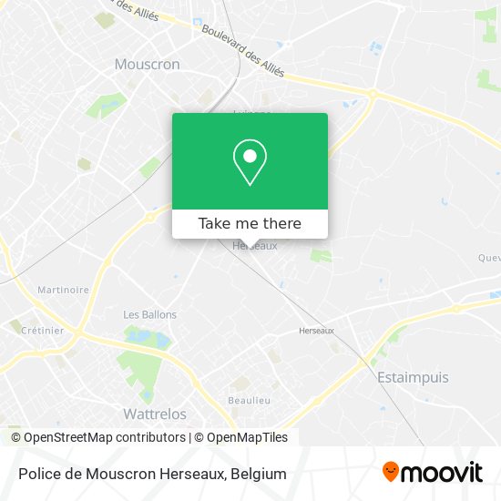 Police de Mouscron Herseaux map