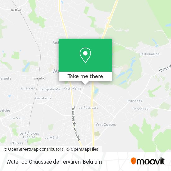 Waterloo Chaussée de Tervuren map