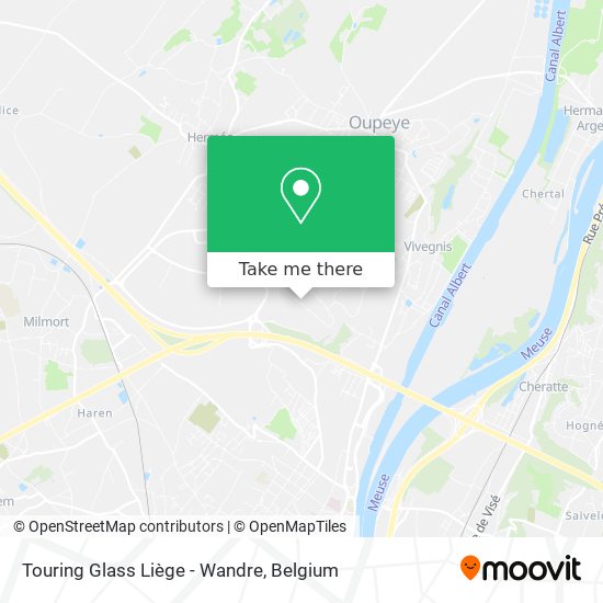 Touring Glass Liège - Wandre map