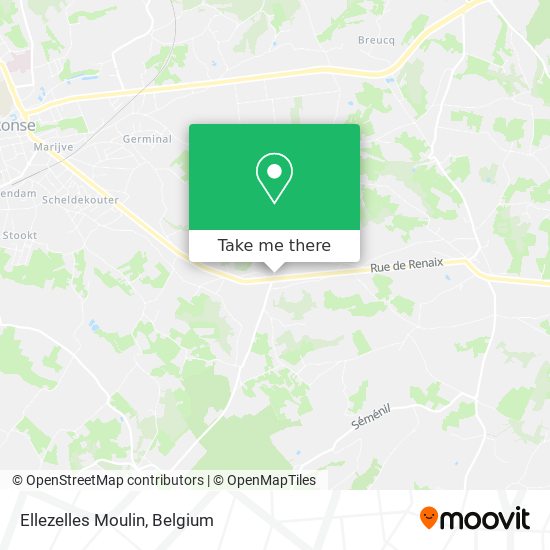 Ellezelles Moulin map