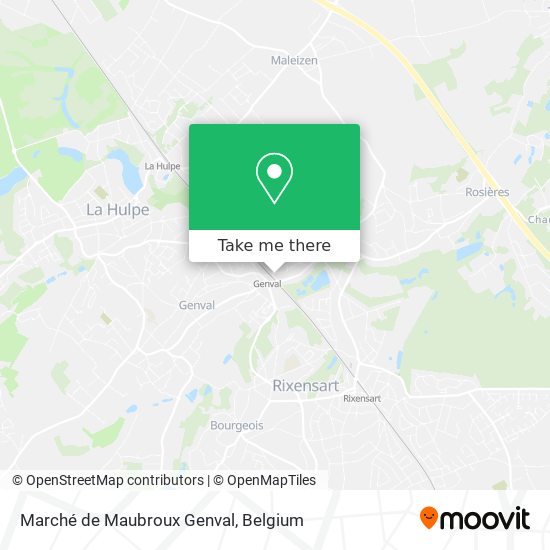 Marché de Maubroux Genval map