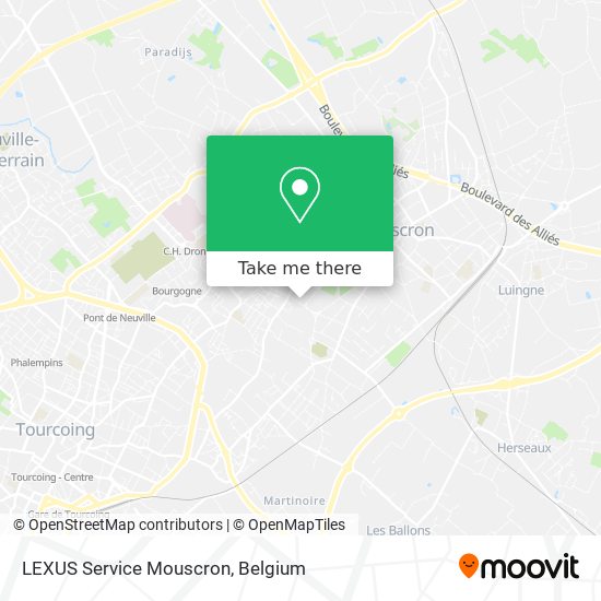 LEXUS Service Mouscron map