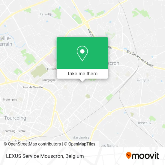 LEXUS Service Mouscron map